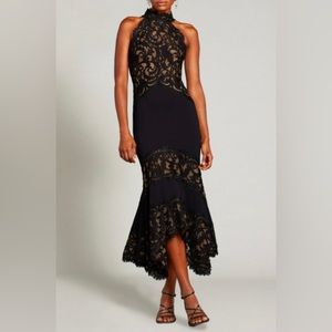 TADASHI SHOJI ERVA LACE HALTER DRESS - Size 4 (fits large/US 6)